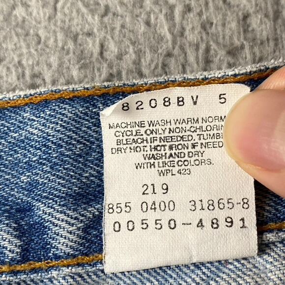 VTG Levi's 550 Relaxed Fit Jeans Men's 38x32 Fit (36x30) Y2K 2000's Distressed - Picture 4 of 12